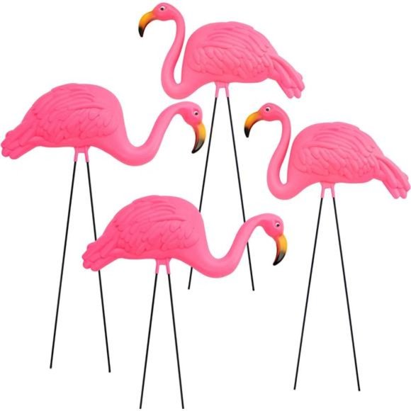 Large Bright Pink Flamingo Yard Ornament/Flamingo Garden Statue/Pink Flamingo - Picture 1 of 6